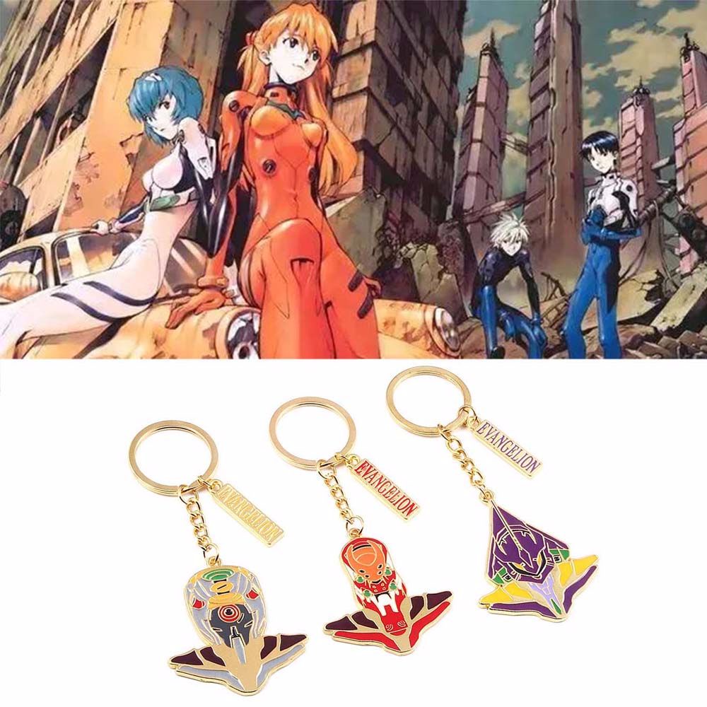 Móc chìa khóa bằng acrylic họa tiết anime Evangelion Jewlery Asuka Ayanami Rei thời trang