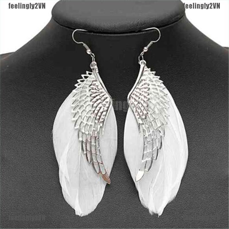 ❤Mặt Trời❤ Bông Tai Tạo Hình Lông Vũ Độc Đáo Thời Trang Cho Nữ