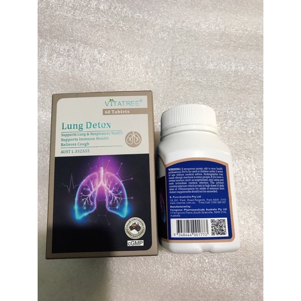 giải độc phổi bổ phổi Vitatree Lung Detox
