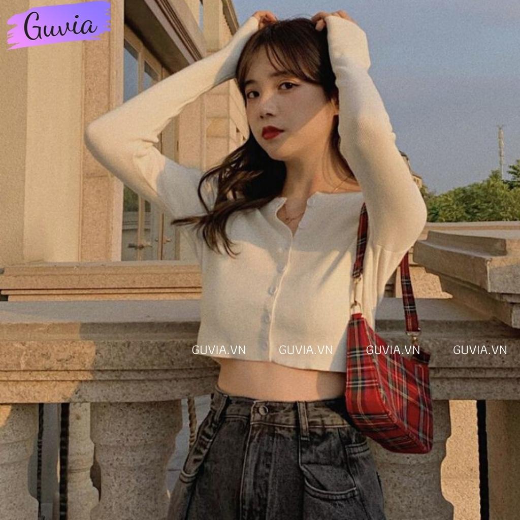 Áo Croptop Tay Dài Nữ YAN Ulzzang, Áo thun nữ dài tay chất vải tốt mặc đẹp CRT 7 GUVIA