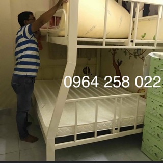 Giường tầng khung hộp trên 1m4x2m dưới 1m6x2m freeship tphcm (hình chụp thật)