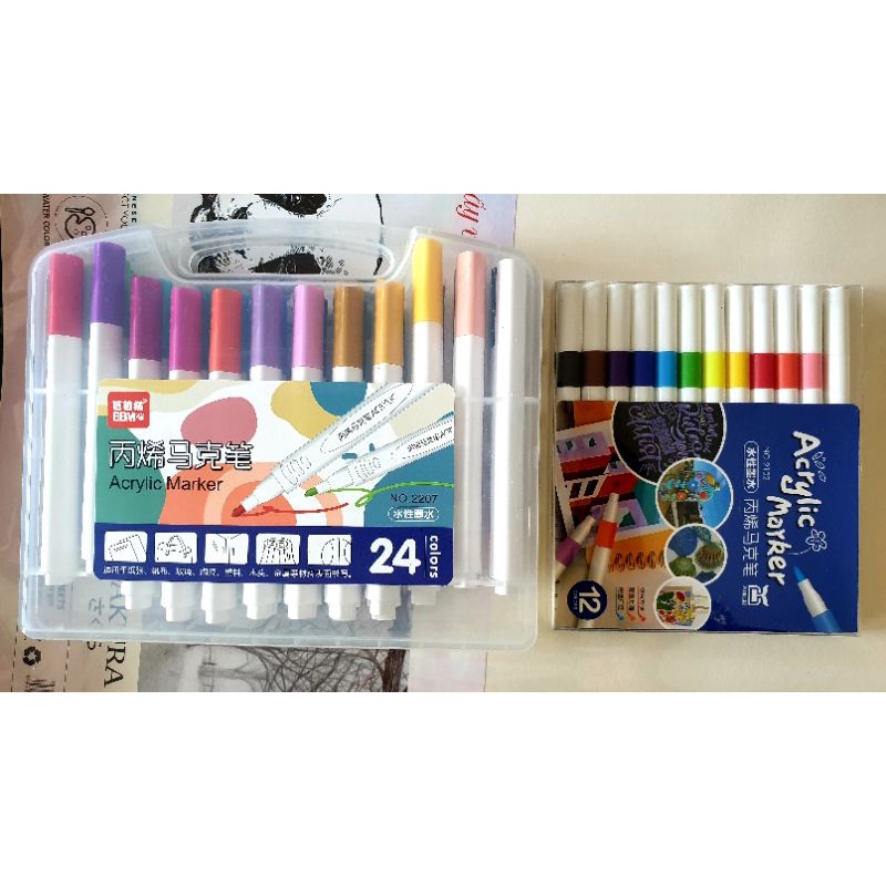 Màu dạ acrylic, bút sơn vẽ trên nhiều chất liệu không phai