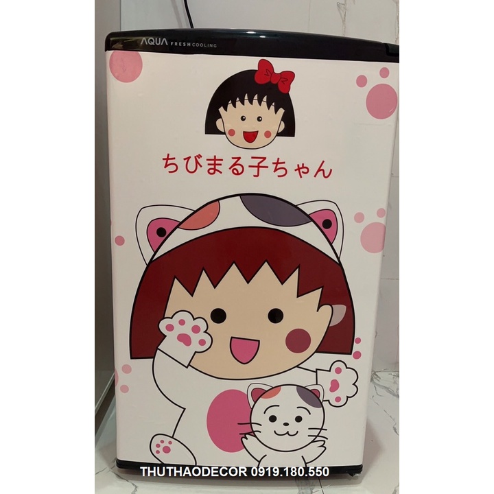 Decal dán máy giặt - tủ lạnh mini MARUKO CUTE