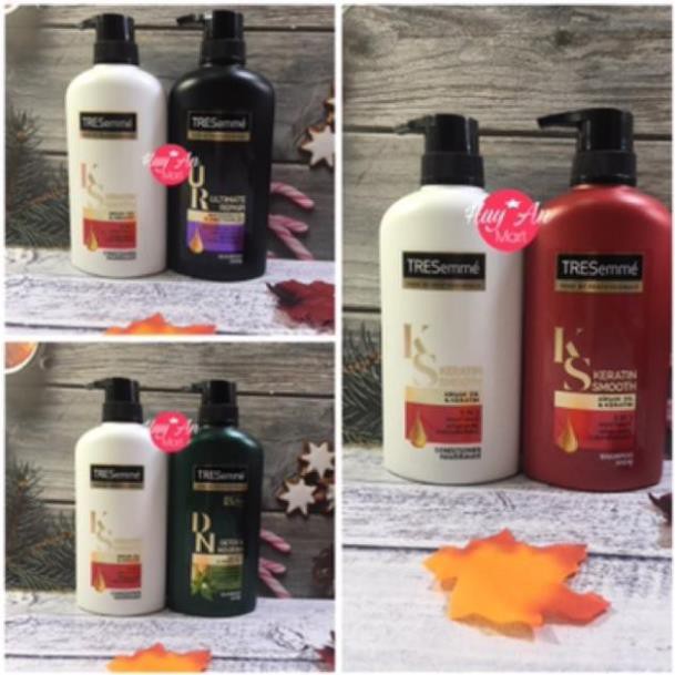 2 chai dầu gội đầu Tresemme KERATIN SMOOTH màu đỏ 😘FREESHIP😘 cặp dầu gội xả thái lan 450ml,suôn mượt vào nếp