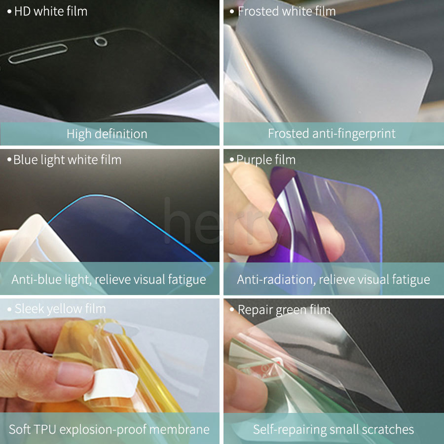 Full Màn PPF Nhám AG Chống Vân Tay Dán Film dẻo Bảo Vệ Màn Hình cho Xiaomi Mi Redmi Note 10 10s 9 9s 8 7 Pro 9A 9C 8A 7A K40 K30 K20 Mi 10T 9T Pocophone F1 Poco F2 F3 M3 X3 NFC bám dính tốt Chống Trầy