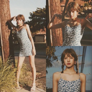 [Chanbi #cheapmoment] Váy 2 dây hoa Lalisa