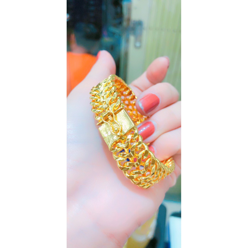 Lắc tay nam kiểu lặc đôi mạ 24k đẳng cấp