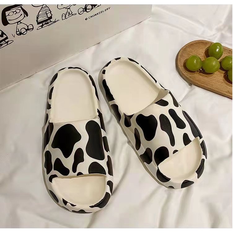 Dép nam nữ bánh mì cao cấp quai ngang thời trang đi êm nhẹ đế cao chống trượt cho học sinh sinh viên họa tiết ngựa vằn