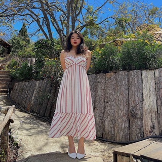 Đầm maxi hai dây vải thêu nổi DOKESI (có bigsize) - Selena Dress