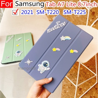 Bao da máy tính bảng nắp lật gấp làm ba cao cấp cho Samsung Galaxy Tab A7 Lite 2021 8.7inch T220 T225
