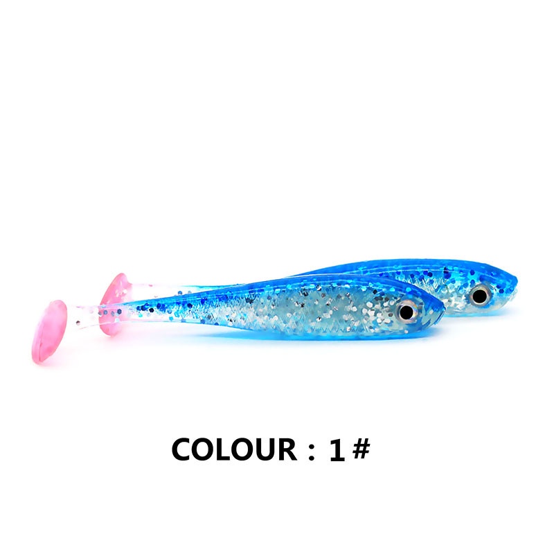 Set 5 Mồi Giả Mềm Câu Cá 3D 7cm 2.1g