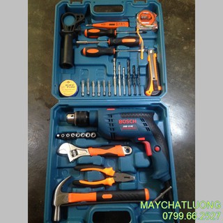 Bộ máy khoan bosch 600w - rất mạnh _ đây đủ đồ nghề
