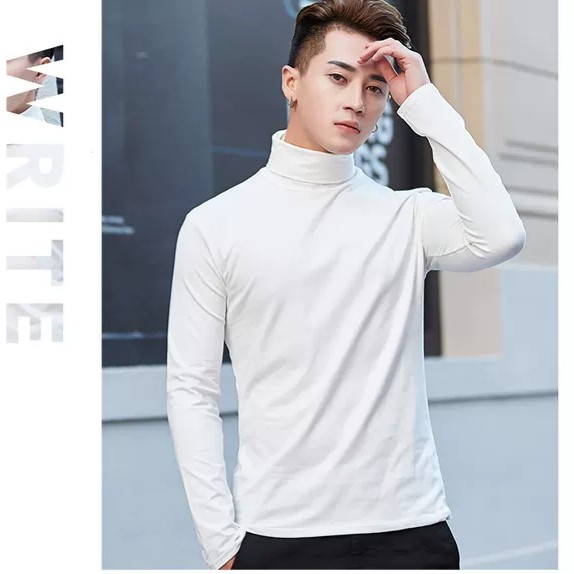 Áo thun cổ lọ tay dài form body | BigBuy360 - bigbuy360.vn