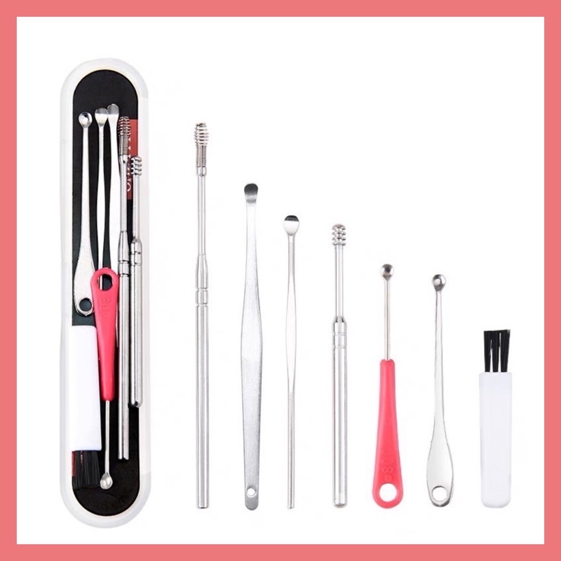 Bộ dụng cụ lấy ráy tai - Vệ sinh tai 6 món bằng INOX.