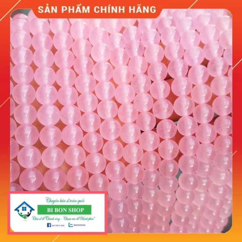 *HOT* Phụ kiện trang sức (DIY) - Đá bán quý tự nhiên 8mm Chalcedony - Nhóm mệnh HỎA