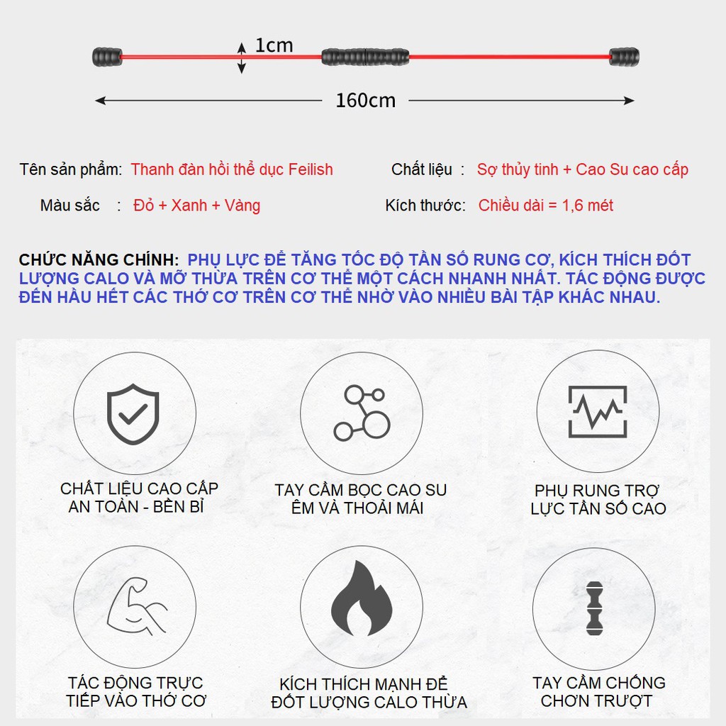 Gậy rung tập thể dục thể thao chuyên dụng cao cấp Gậy Feilishi CÓ SỈ ✅ | BigBuy360 - bigbuy360.vn