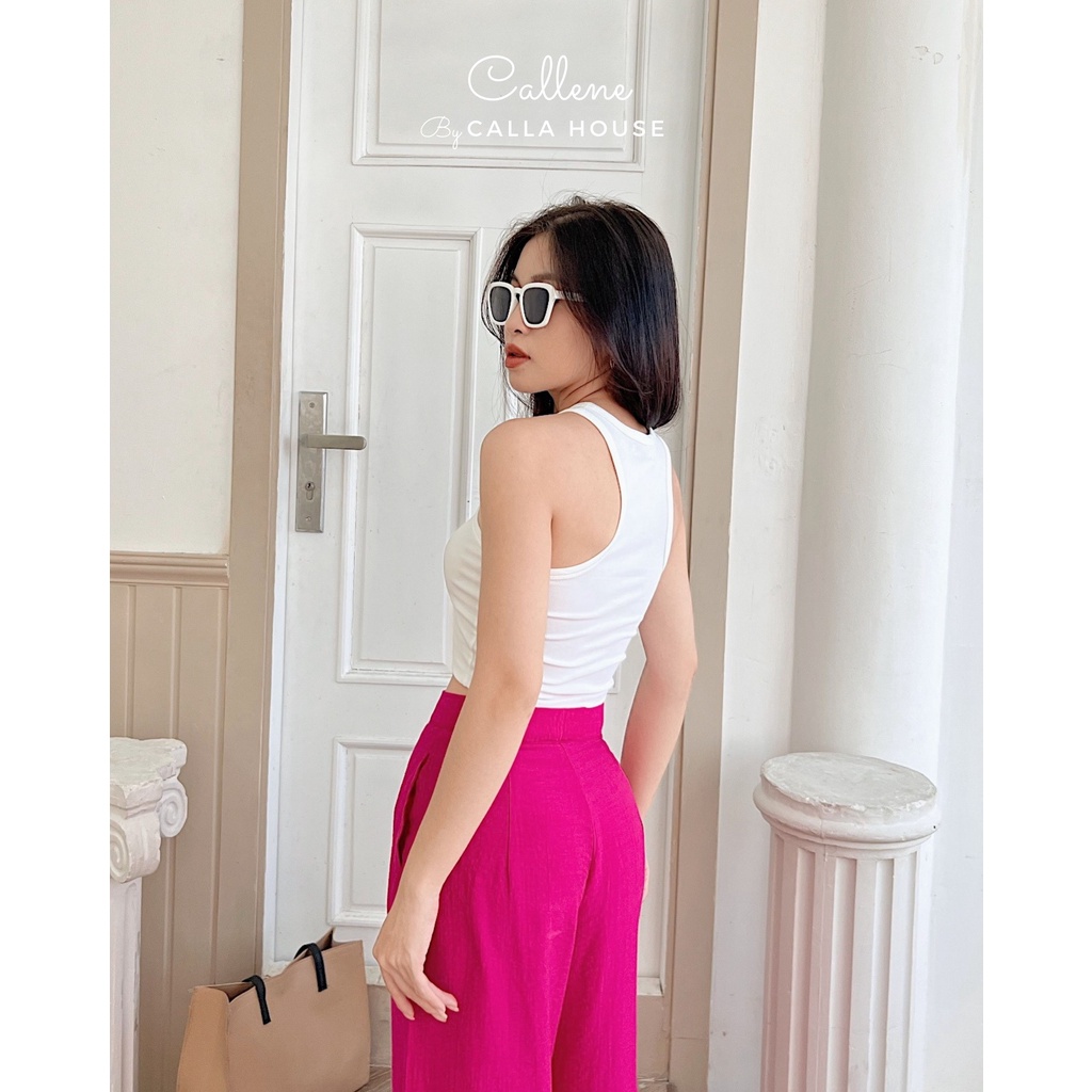 Áo crop 3 lỗ nhiều màu chất umi cao cấp Callene (L1622)
