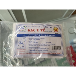 Gạc y tế tiệt trùng đông pha miếng 5x6