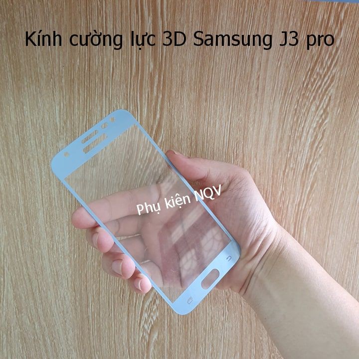 Samsung J3 pro|| Kính cường lực 3D Full màn Samsung J3 pro - Phukiennqv