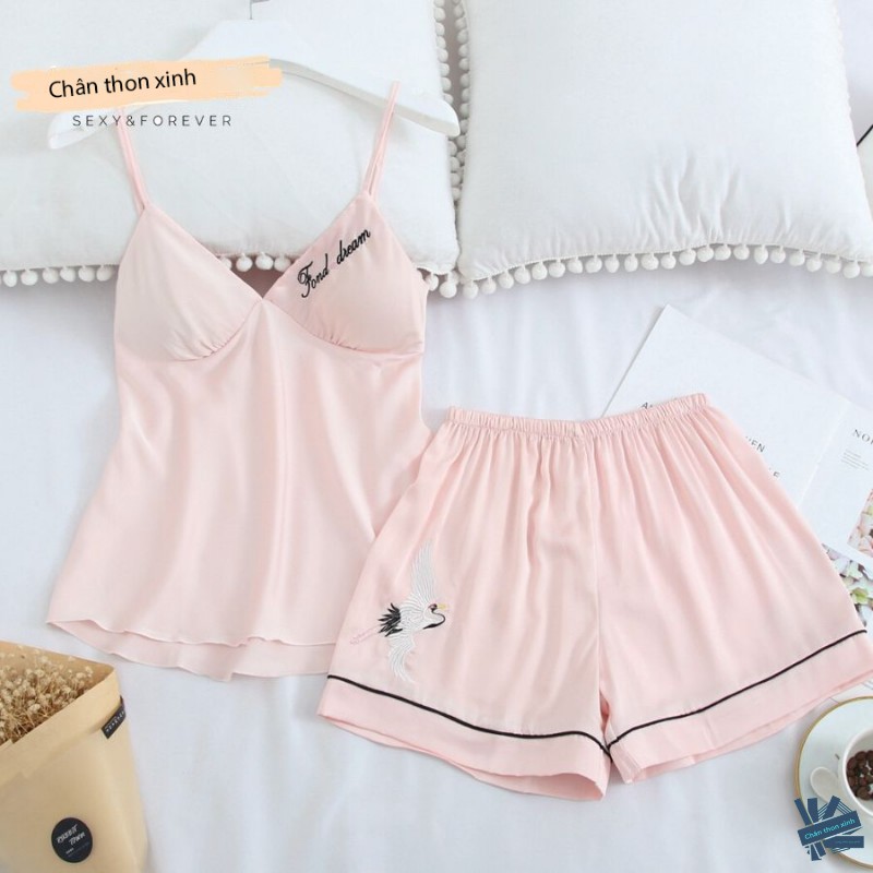 Đồ Mặc Nhà 2 Dây Mặc Lụa Satin Cao Cấp Ở Nhà Hay Ra Phố Đều Lung Linh | BigBuy360 - bigbuy360.vn