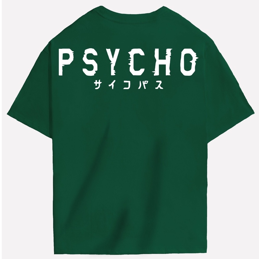 Áo thun tay lỡ PSYCHO GREEN phông Unisex nam nữ Cotton 
 áo thun oversize form rộng LUNACY