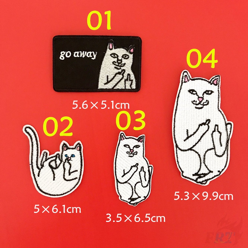 Miếng ủi thêu hình mèo vui nhộn hỗ trợ trang trí quần áo