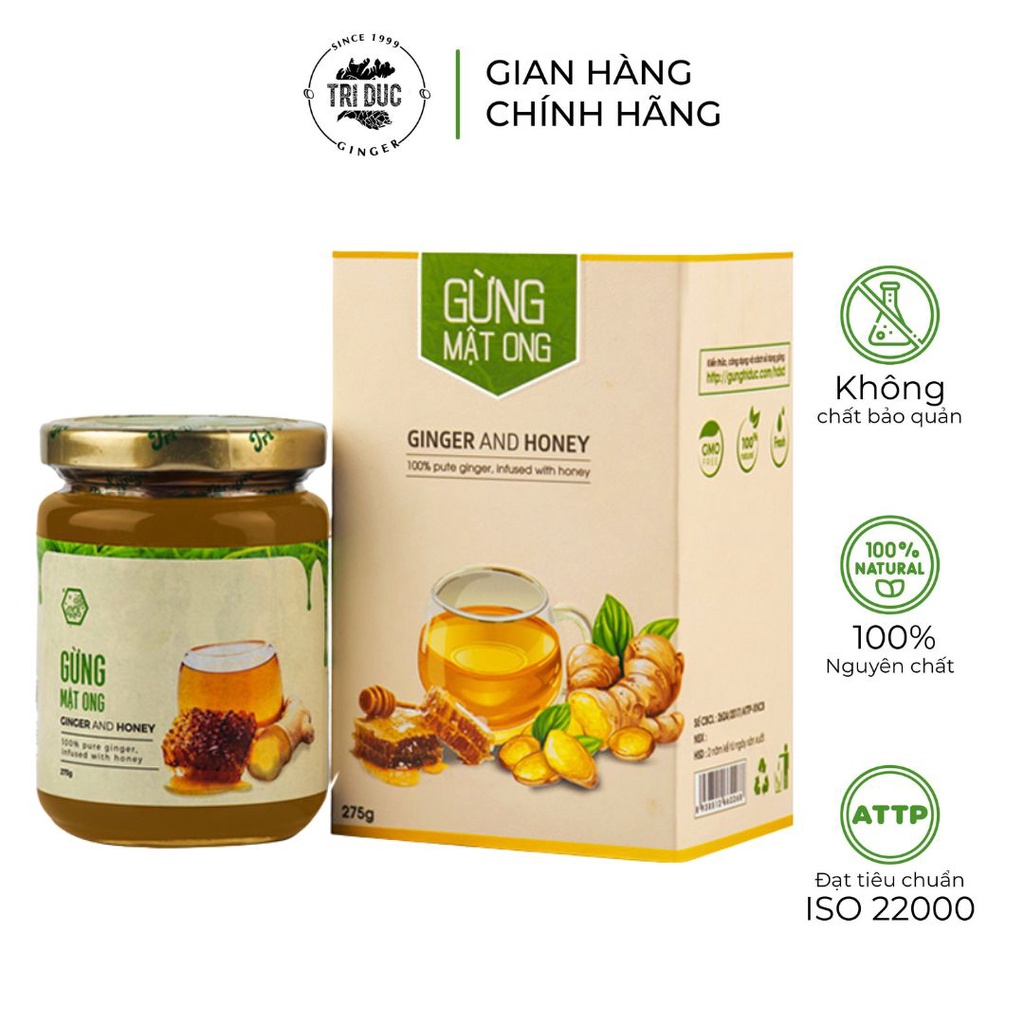 Gừng Mật Ong Trí Đức Ginger hũ 275g