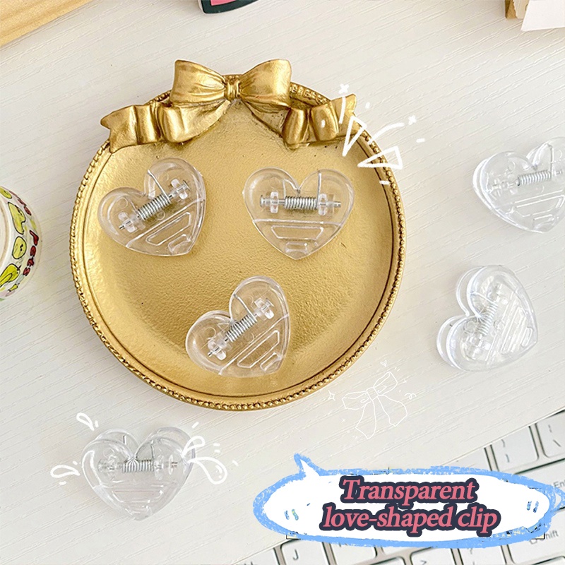 Kẹp Ảnh Bằng Nhựa Trong Suốt Hình Trái Tim Đa Năng Tiện Lợi