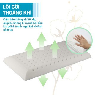 Gối trẻ em vỏ sợi Cotton hữu cơ &quot;Organic&quot; Comfybaby | Gối chống ngạt cho bé