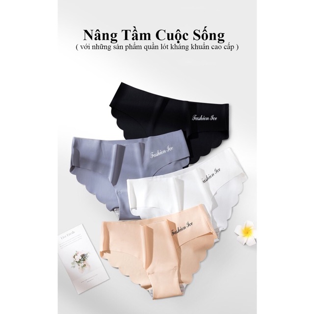 Combo 5 quần lót nữ su chữ lượn sóng không viền dán viền may Yion Underwear QS03