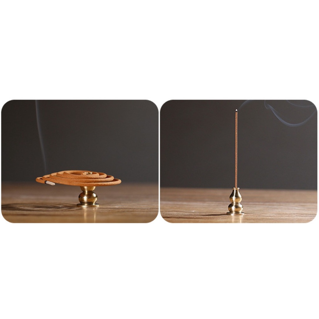 Đế cắm nhang, Lư đồng nguyên khối, trụ đồng thấp nhang, cài tháp nhang, vòng nhang trầm