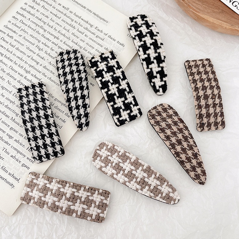 Kẹp tóc nữ họa tiết retro nhiều màu sắc thời trang thu đông