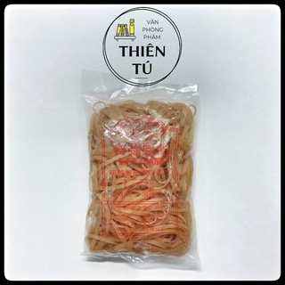 Dây Thun Bản Lớn 5mm, Dây chun bản to bịch 500g, Dây thun tròn cột hàng, Dây thun Hiệp Thành khổ 5 ly đường kính 70mm