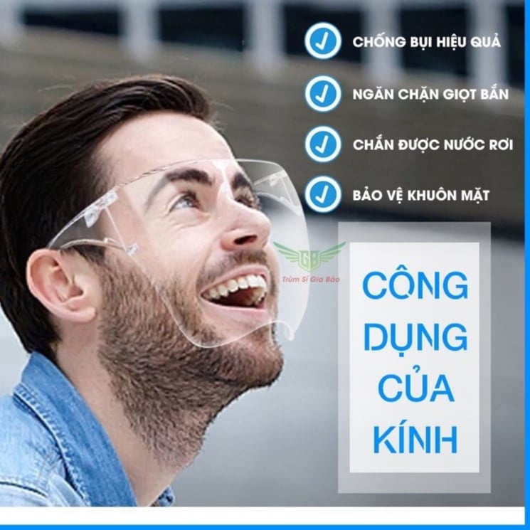 Kính bảo hộ phòng dịch FACE SHIELD - Hàng chính hãng cao cấp