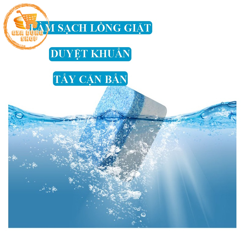 Hộp 12 Viên Vệ Sinh Lồng Máy Giặt Duyệt Vi Khuẩn Loại Bỏ Cặn Bẩn Lồng Giặt
