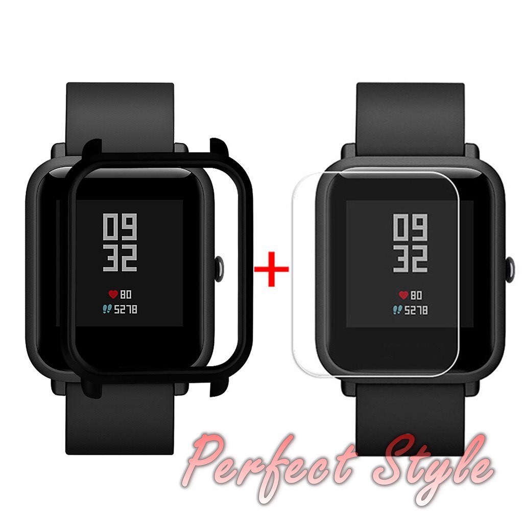 Combo ốp viền bảo vệ kèm dán màn Amazfit Bip