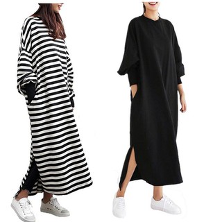 Đầm Maxi Tay Cánh Dơi Xẻ Tà Thời Trang Cho Nữ