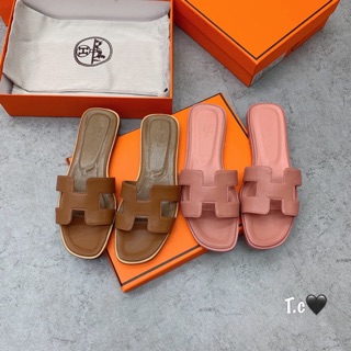 Dép lê hm da trơn fullbox