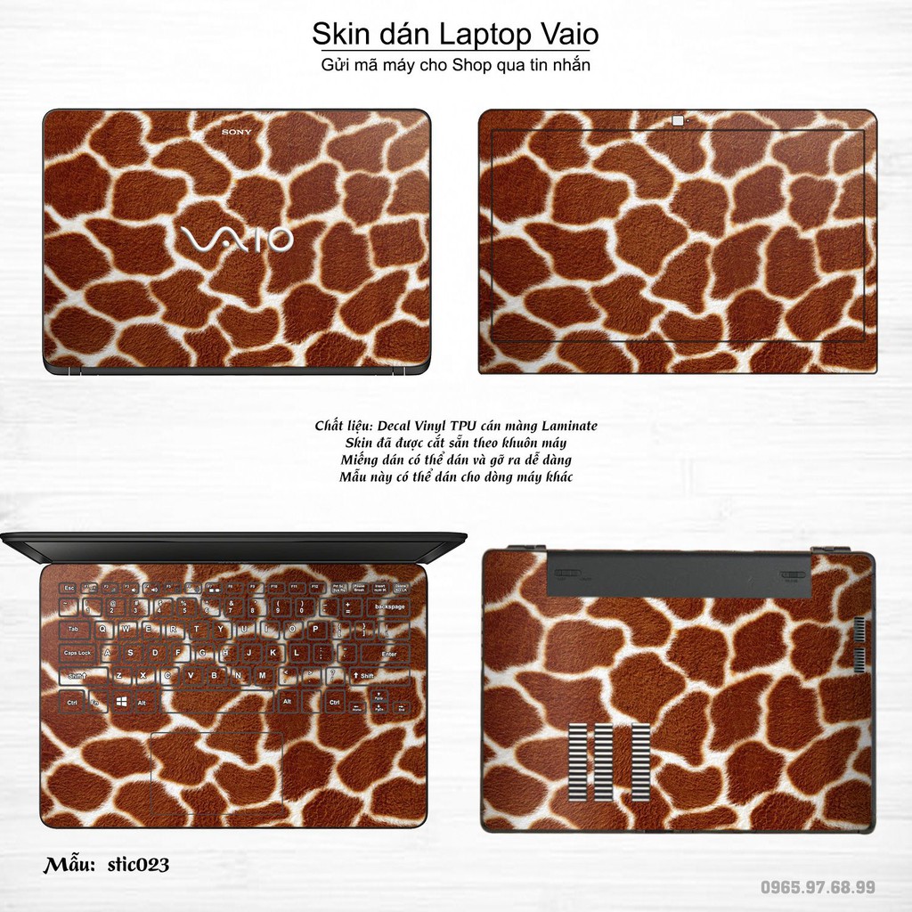 Skin dán Laptop Sony Vaio in hình Hoa văn sticker nhiều mẫu 4 (inbox mã máy cho Shop)