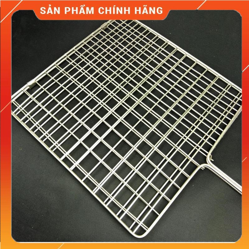 Vỉ Nướng Inox, Kẹp Nướng Thịt, Chả, Nướng Thực Phẩm Than Hoa Cao Cấp - AQ