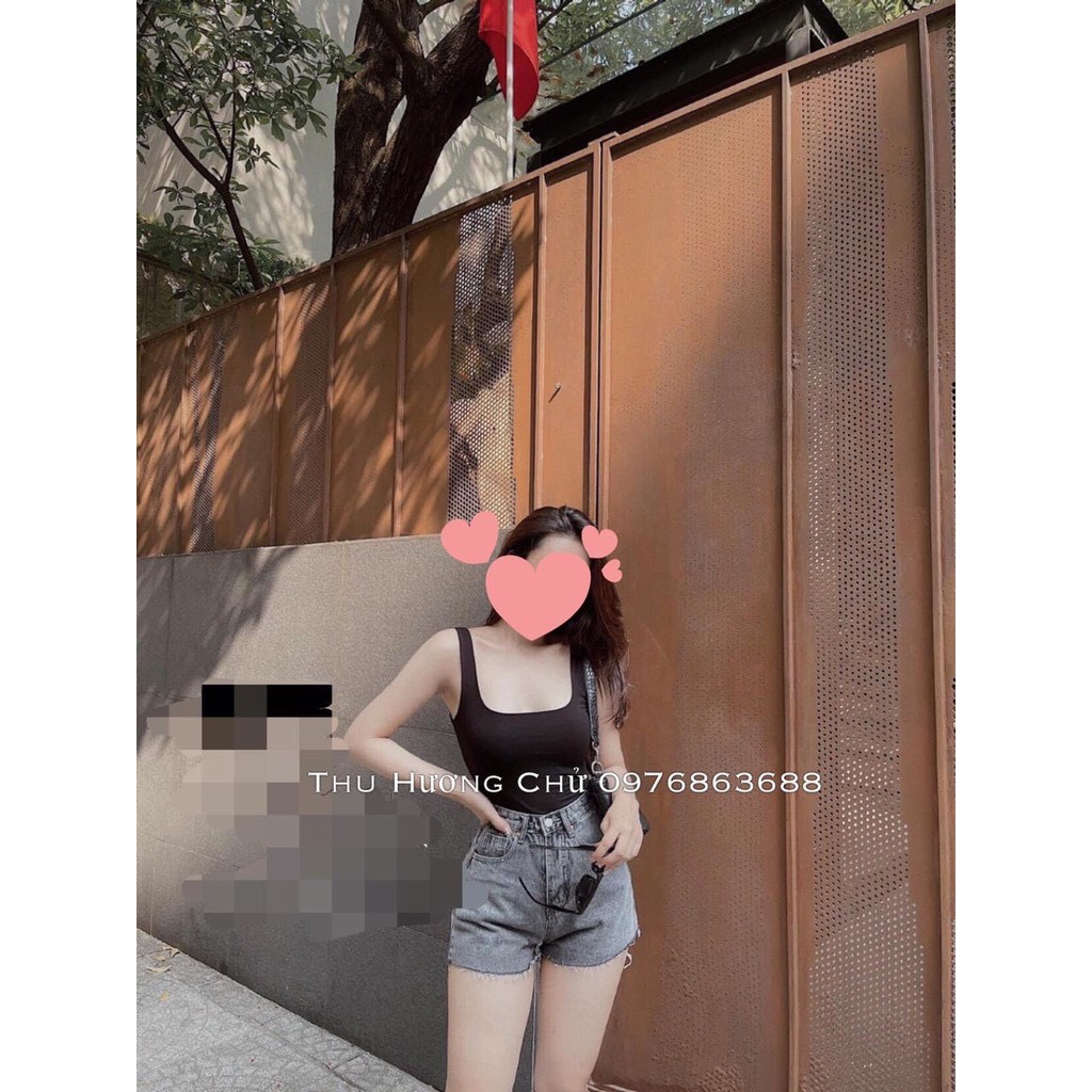 (MỚI) Áo thun SÁT NÁCH len tăm CO DÃN 4C hai dây nhỏ tôn dáng