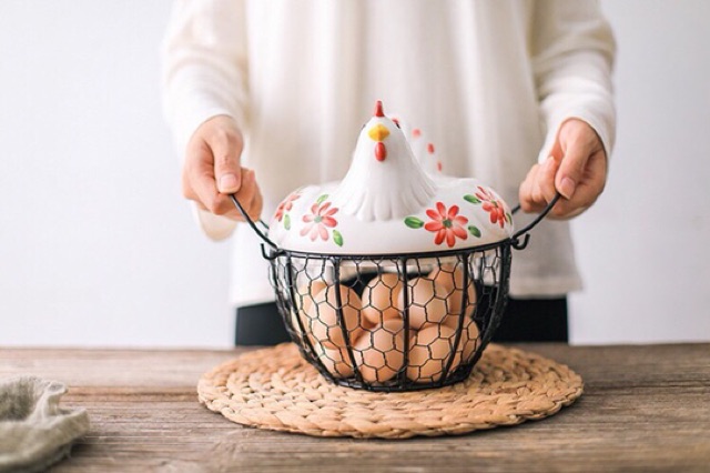 Giỏ đựng trứng gà mái mơ