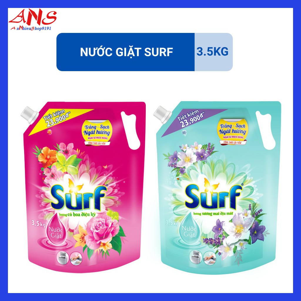 Nước giặt Surf túi 3.5/3.1kg