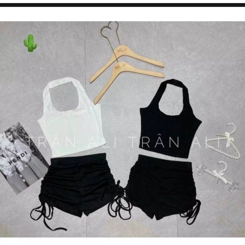 SÉT THỂ THAO ÁO KIỂU QUẦN DÂY RÚT