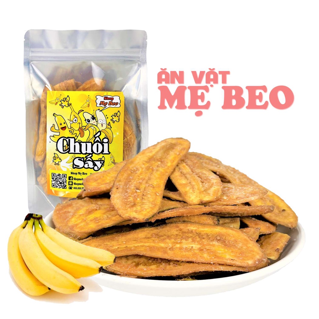 Chuối sấy mè gừng giòn 500gr ăn vặt cực ngon