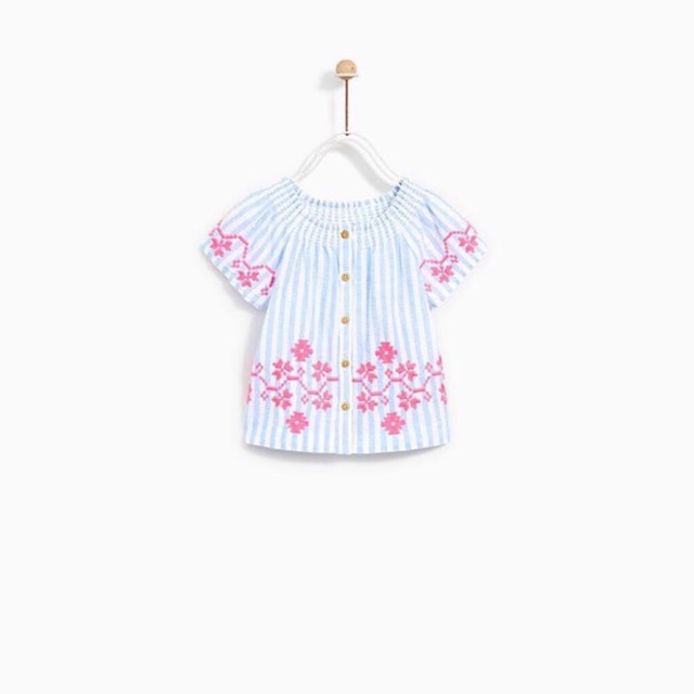 Áo thêu hoa zara xuất dư sz 3/4