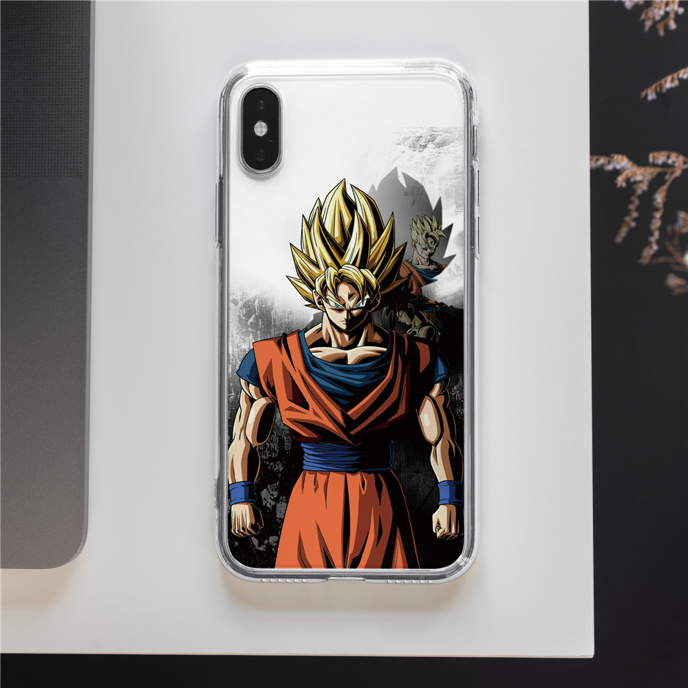 iPhone 12 PRO MAX iPhone 11 pro max iPhone x xr xs max iPhone 8 plus 7 plus SE2020 6 6s Plus Dragon Ball GT Z Kakarotto Sun Wukong Casing iPhone Case Transparent Soft TPU Cover