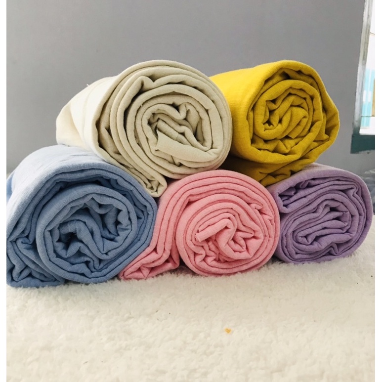 Vải thun cotton 2c Hàn màu pastel