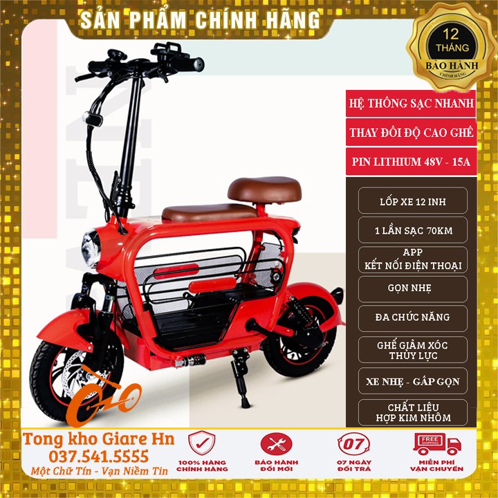 Xe đạp gấp Lihaze, Xe điện mini gấp gọn Ngọc Trinh, Thương hiệu nổi tiếng Lihaze - Pin Lihium 48v-10A Hàng luôn có sẵn