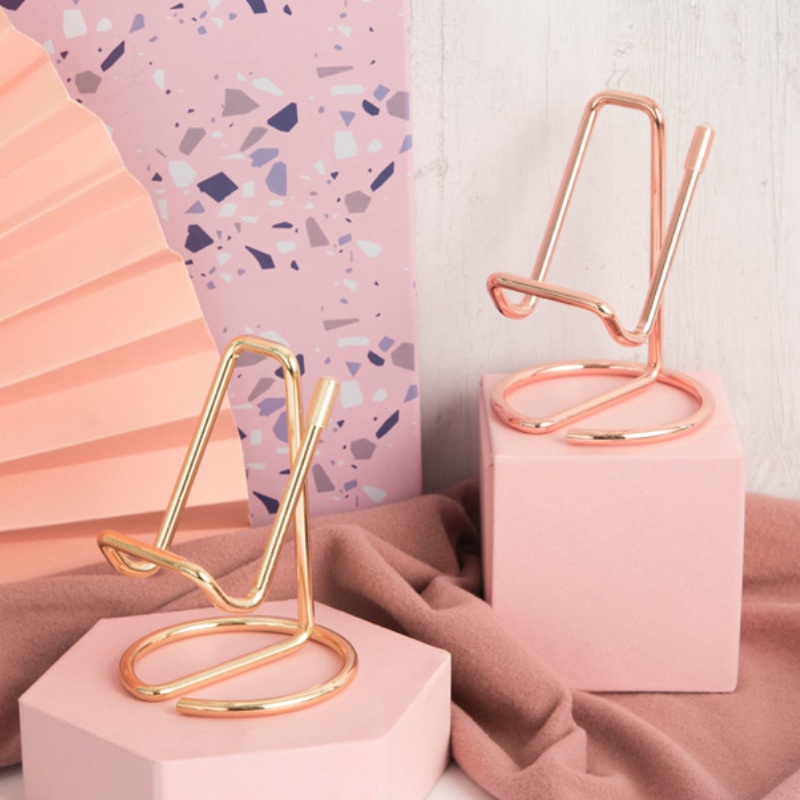 [Universal Creative Metal Desktop Phone Holder] [Portable Phone Stand] [Portable Desk Tablet Mobile Phone Stand ]